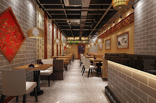 宝鸡传统中式餐厅餐馆装修设计效果图